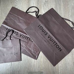 Louis Vuitton shopping bags set of three